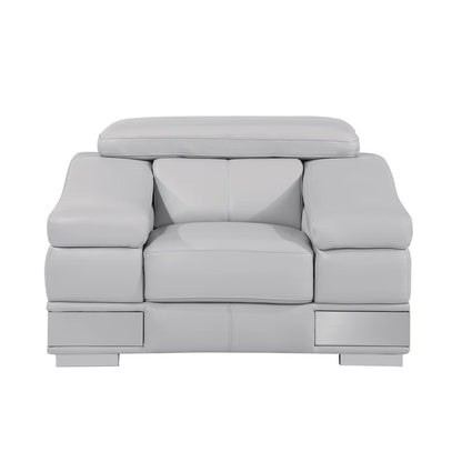 Luxury Sofa Sets: Hawkesbury Common 3-Piece Top Grain Italian Leather Sofa Set with Adjustable Headrests