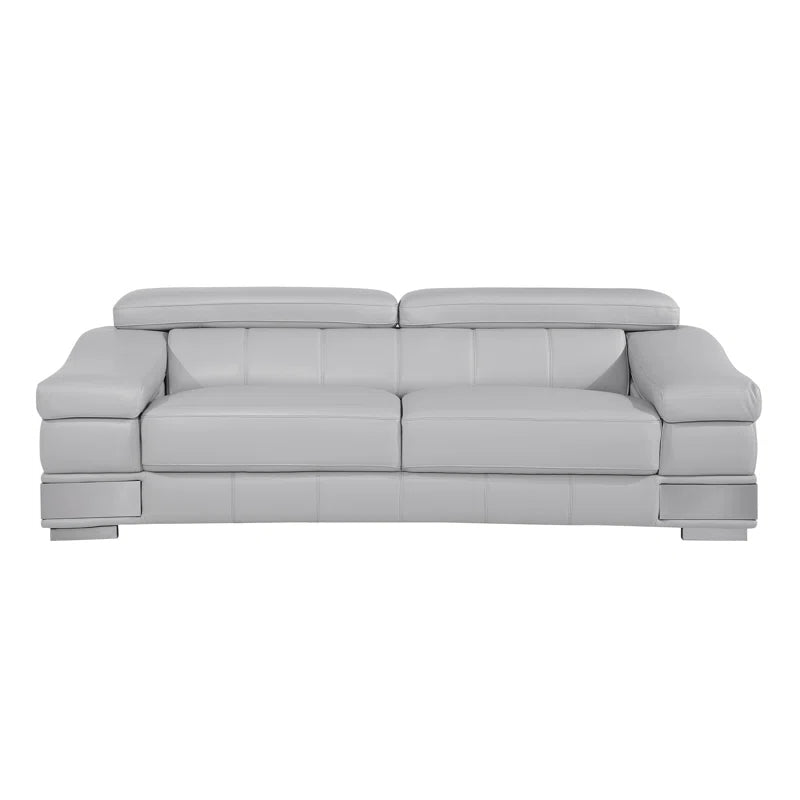 Luxury Sofa Sets: Hawkesbury Common 3-Piece Top Grain Italian Leather Sofa Set with Adjustable Headrests