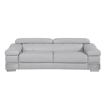 Luxury Sofa Sets: Hawkesbury Common 3-Piece Top Grain Italian Leather Sofa Set with Adjustable Headrests