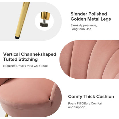 Luxury Sofa Sets: Pink Velvet 3-Piece Glam Barrel Living Room Set with Gold Legs
