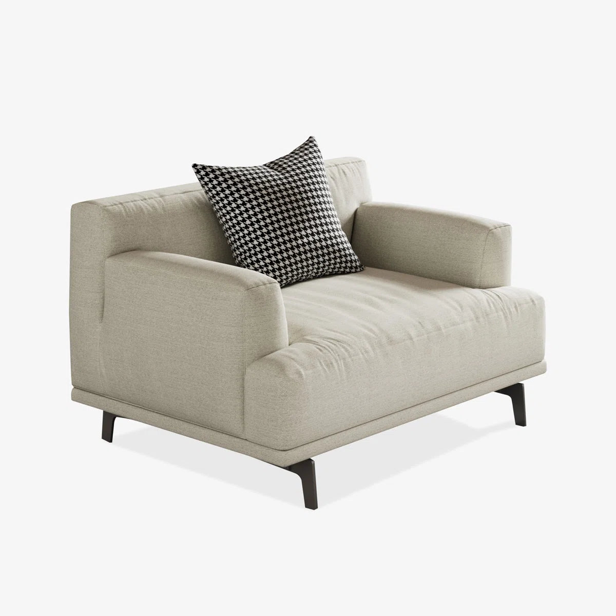 Luxury Sofa Sets: Off-White Linen Modular Sofa Set with Chaise, 3 Sofas & Loveseat