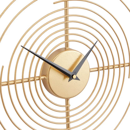 Home Decor: Gold Metal Wall Clock Round