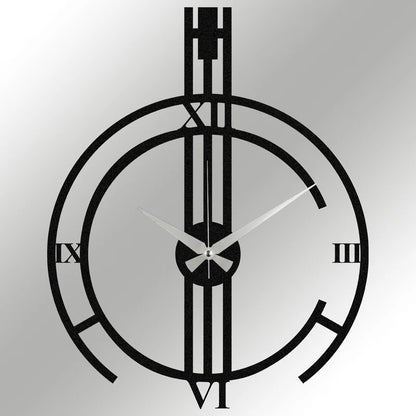 Home Decor: Metal Wall Clock Black