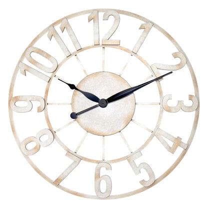 Home Decor: Metal Wall Clock White