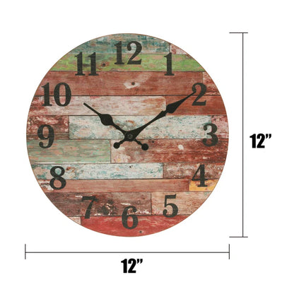 Home Decor: Multicolor Wood Wall Clock