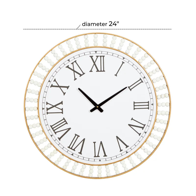Home Decor: Round Metal Wall Clock