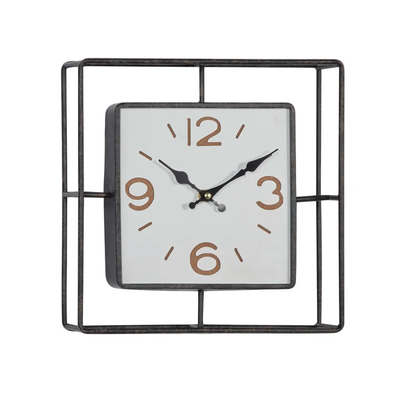 Home Decor: Square Metal Wall Clock