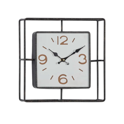 Home Decor: Square Metal Wall Clock