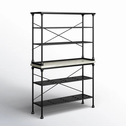 Kitchen Racks: Modern 5-Tier Metal Kitchen Baker's Rack with Open Shelving