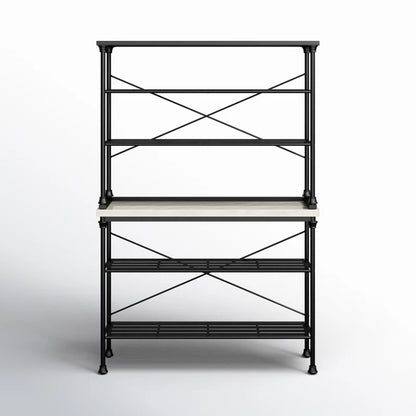 Kitchen Racks: Modern 5-Tier Metal Kitchen Baker's Rack with Open Shelving
