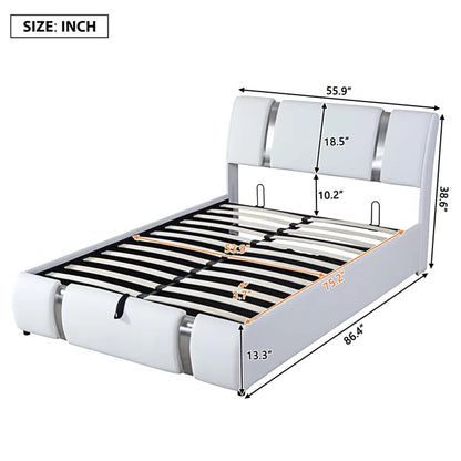 Hydraulic Bed: Aarav Upholstered Storage Bed