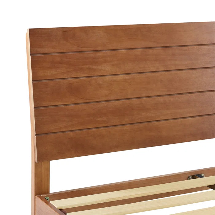 Hydraulic Bed: Addis Platform Bed with Adjustable Height Headboard for Bedroom