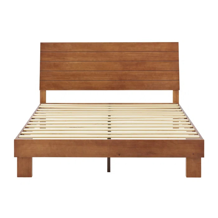 Hydraulic Bed: Addis Platform Bed with Adjustable Height Headboard for Bedroom