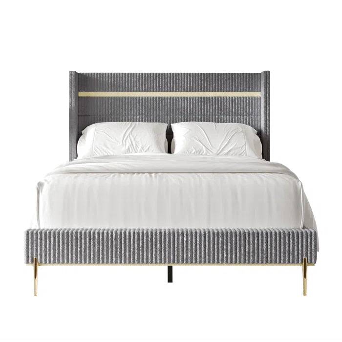 Hydraulic Bed: Anaika Upholstered Bed