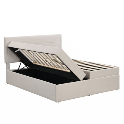Hydraulic Bed: Aristida Upholstered Storage Bed