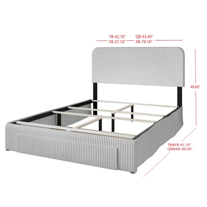 Hydraulic Bed: Audeline Upholstered Storage Bed