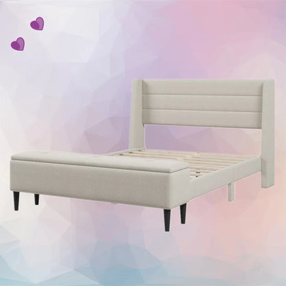 Hydraulic Bed: Bestar Upholstered Storage Bed