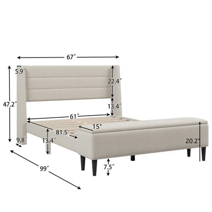 Hydraulic Bed: Bestar Upholstered Storage Bed