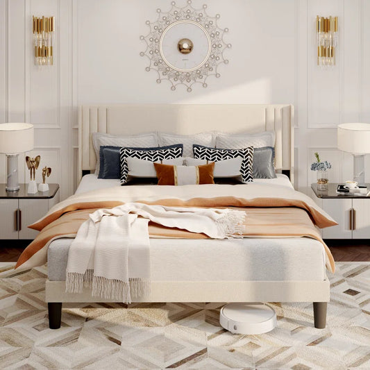 Hydraulic Bed: Bettyjean Upholstered Platform Bed