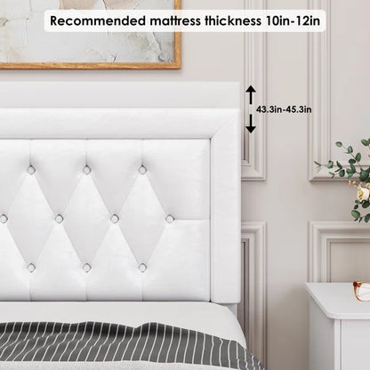 Hydraulic Bed: Binghamton Upholstered Platform Storage Bed with 2 drawers