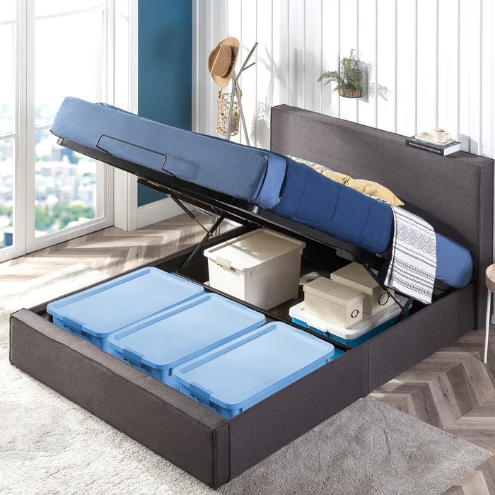 Hydraulic Bed: Boryschtsck Upholstered Storage Bed