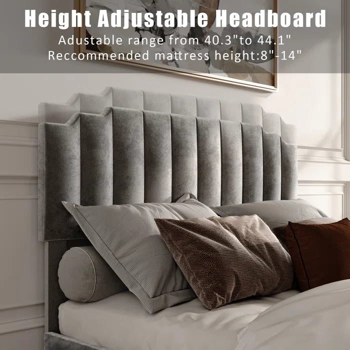 Hydraulic Bed: Charliemae Upholstered Storage Bed