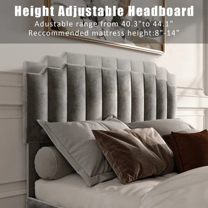 Hydraulic Bed: Charliemae Upholstered Storage Bed