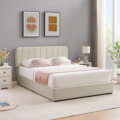 Hydraulic Bed: Upholstered Storage Bed
