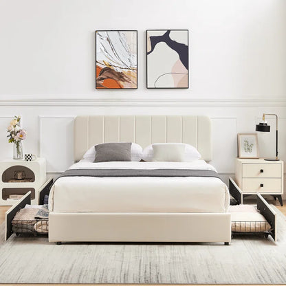 Hydraulic Bed: Upholstered Storage Bed