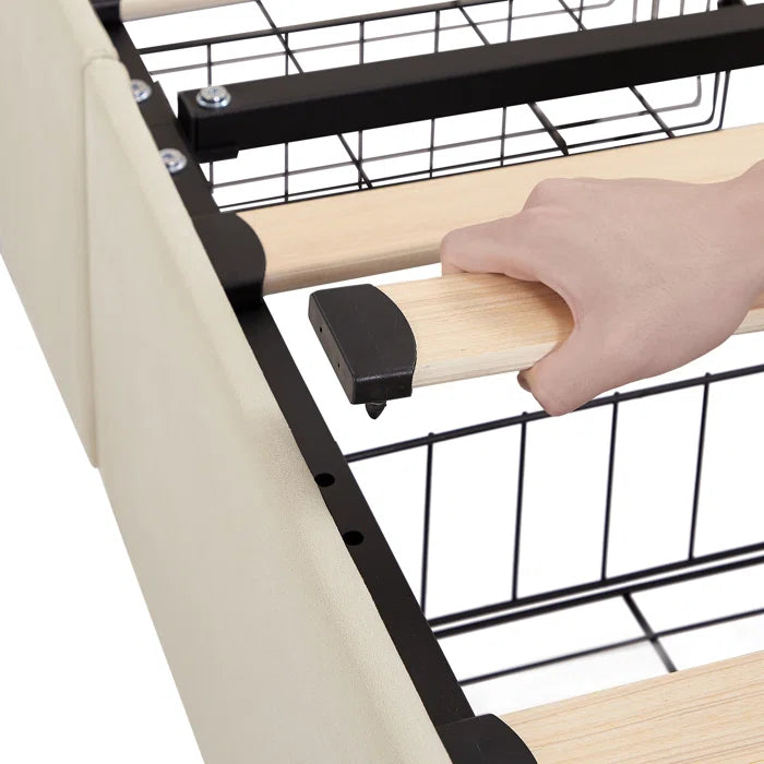 Hydraulic Bed: Upholstered Storage Bed