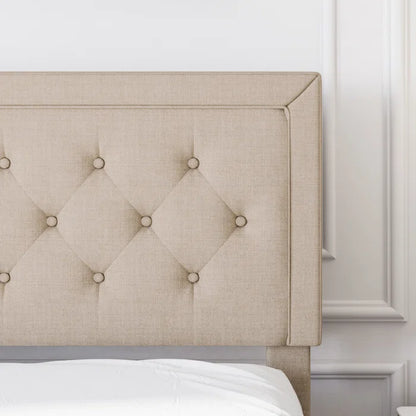Hydraulic Bed: Hegg Tufted Upholstered Platform Bed