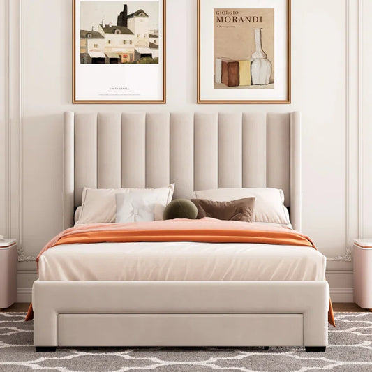 Hydraulic Bed: Kroeker Upholstered Storage Bed