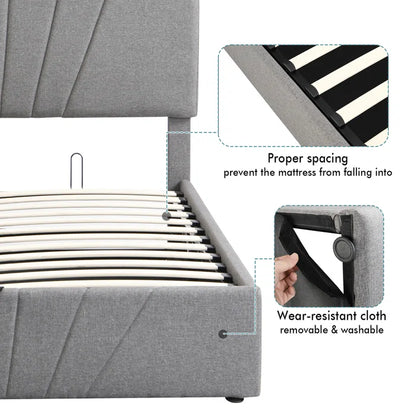 Hydraulic Bed: Loleatha Upholstered Storage Bed
