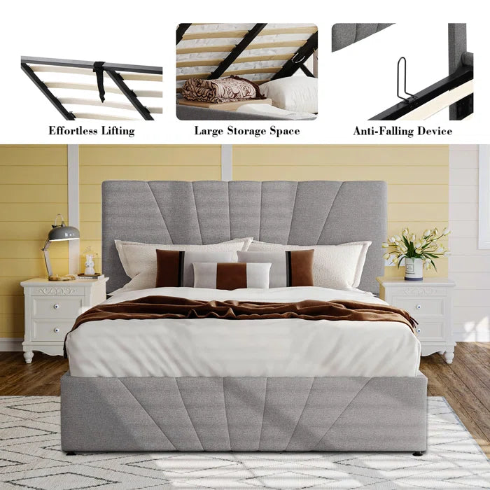 Hydraulic Bed: Loleatha Upholstered Storage Bed
