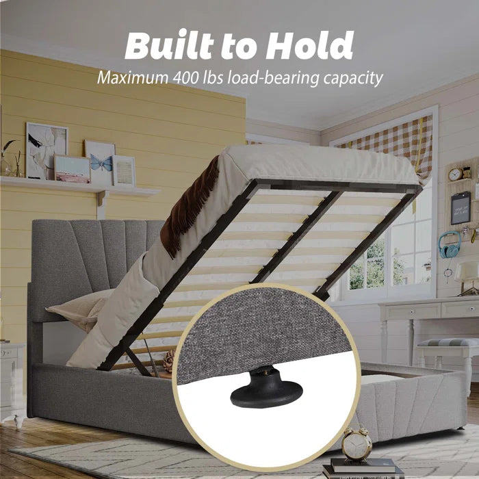 Hydraulic Bed: Loleatha Upholstered Storage Bed