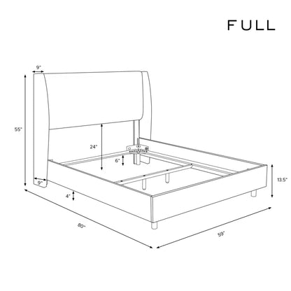 Hydraulic Bed: Tilly Upholstered Bed