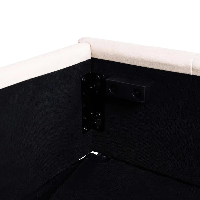 Hydraulic Bed: Upholstered Platform bed with a Hydraulic Storage System