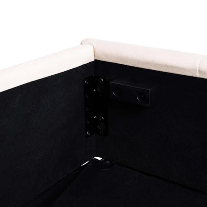 Hydraulic Bed: Upholstered Platform bed with a Hydraulic Storage System