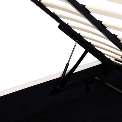 Hydraulic Bed: Upholstered Platform bed with a Hydraulic Storage System