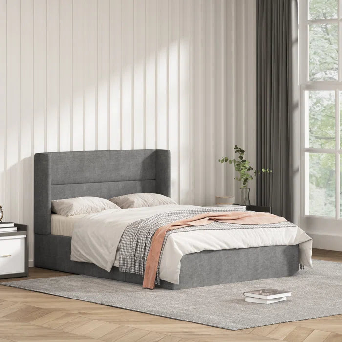 Hydraulic Bed: Upholstered Storage Bed