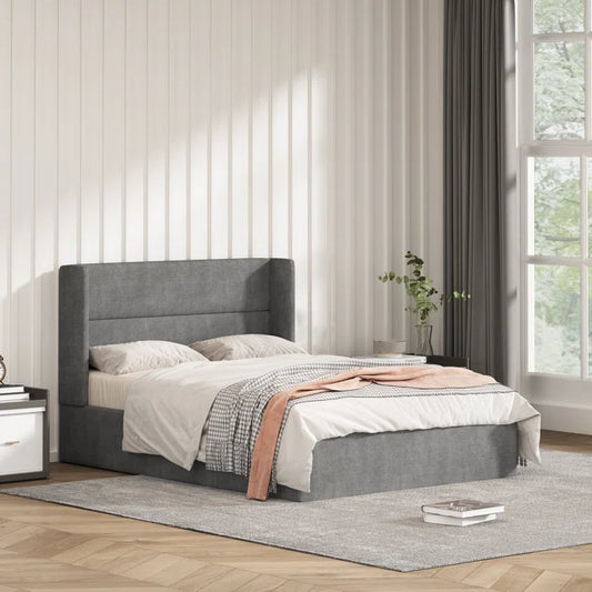 Hydraulic Bed: Upholstered Storage Bed