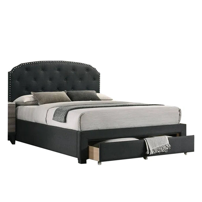 Hydraulic Bed: Upholstered Storage Bed