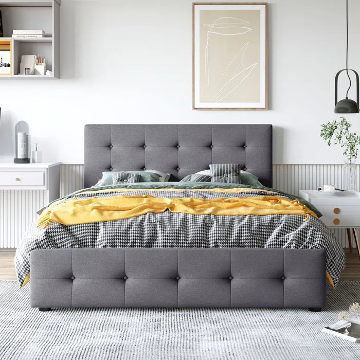 Hydraulic Bed: Upholstered Storage Bed