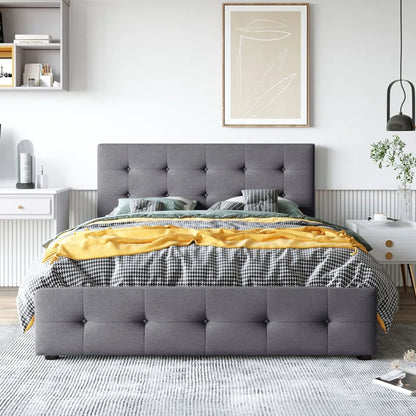 Hydraulic Bed: Upholstered Storage Bed