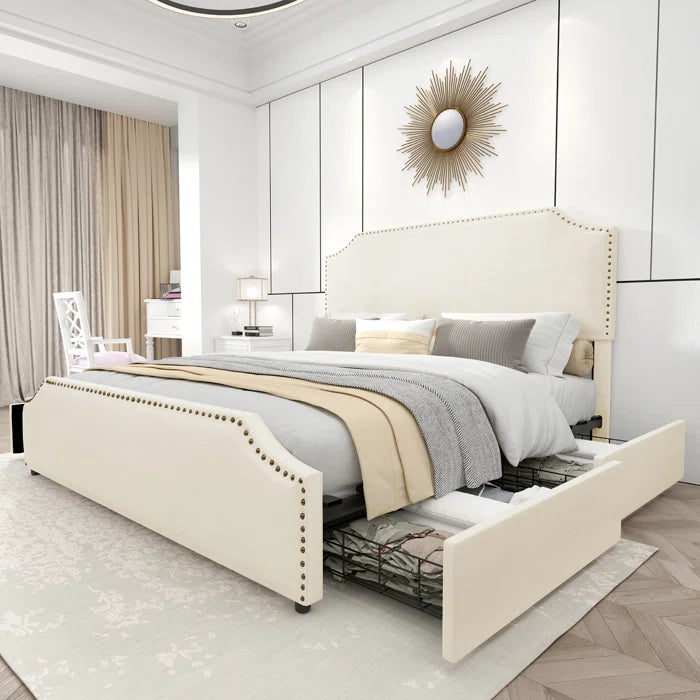 Hydraulic Bed: Upholstered Storage Bed