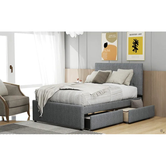 Hydraulic Bed: Upholstered Storage Bed