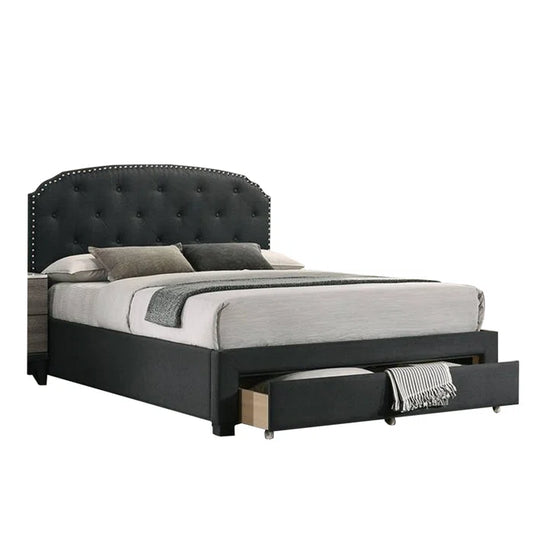 Hydraulic Bed: Upholstered Storage Bed
