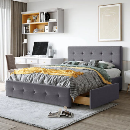 Hydraulic Bed: Upholstered Storage Bed