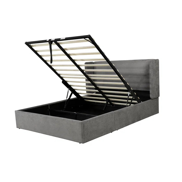 Hydraulic Bed: Upholstered Storage Bed