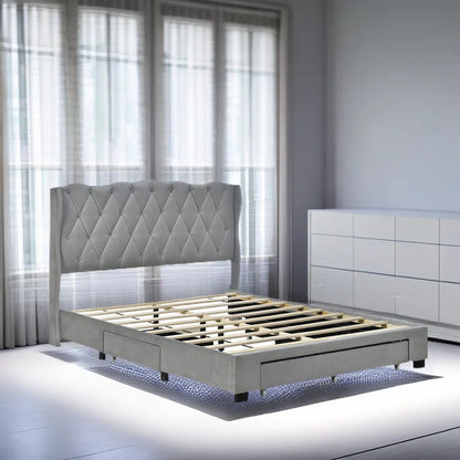 Hydraulic Bed: Upholstered Storage Bed